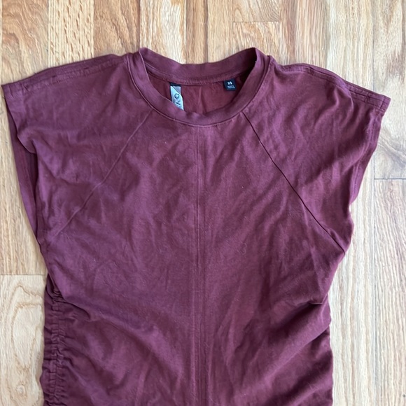 Athleta T-Shirt Side Gathering Adjustable Sleeve Dress, Size XS - Picture 2 of 8